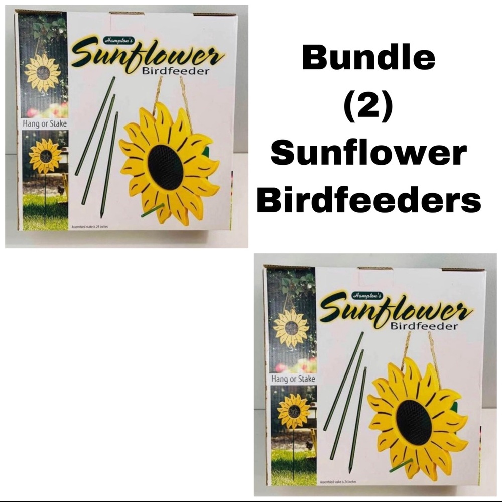 Brand New Bundle (2) Sunflower Birdfeeders